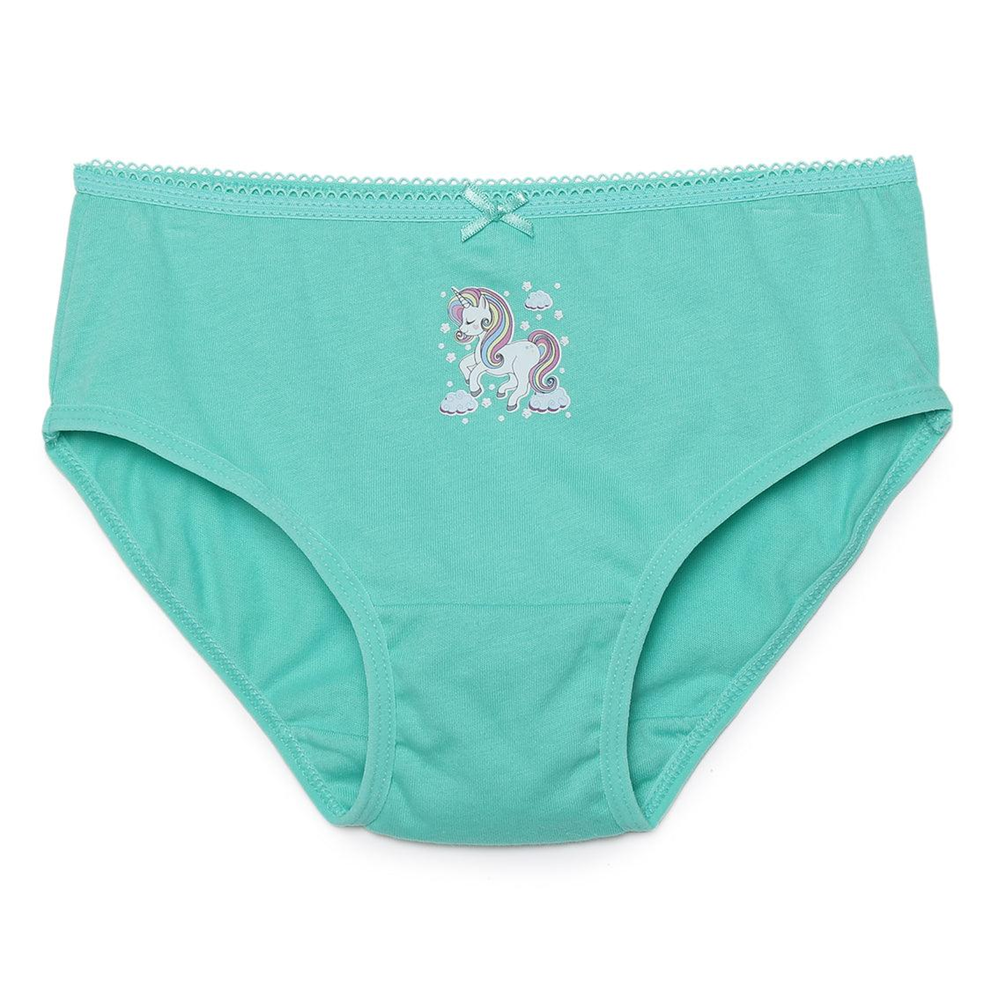 Girls' Cotton Brief - Unicorn Print (Pack of 4)