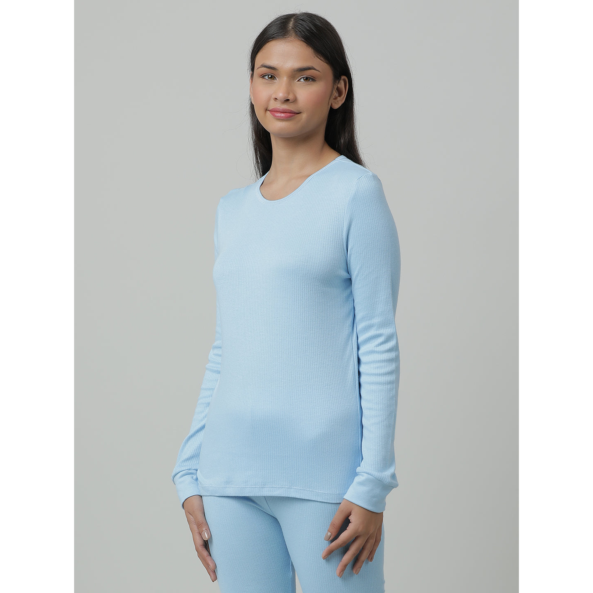Kids Cotton Thermal Top - Full Sleeve - Blue (Pack of 1)
