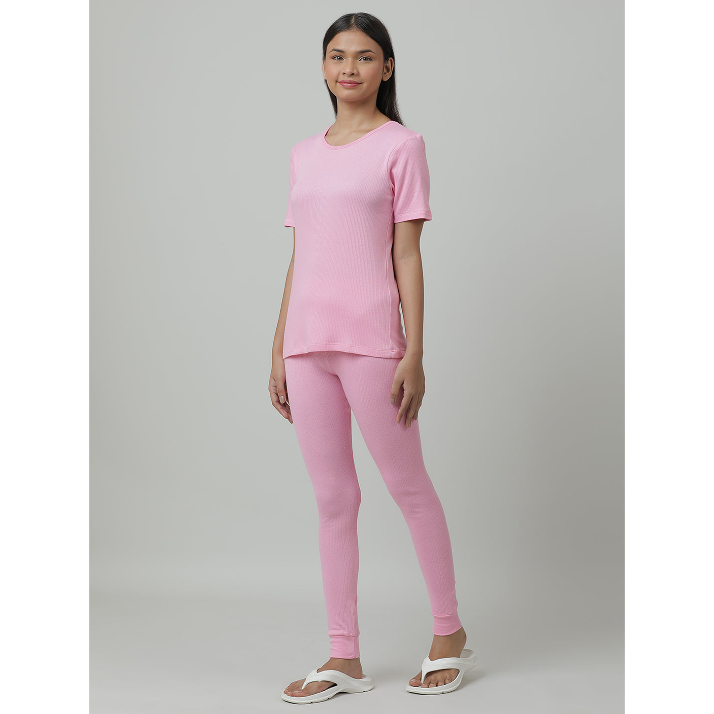 Kids Cotton Thermal Set - Short Sleeve - Pink (Pack of 1)