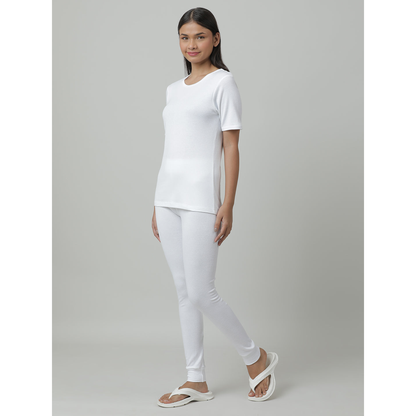 Kids Cotton Thermal Set - Short Sleeve - White (Pack of 1)