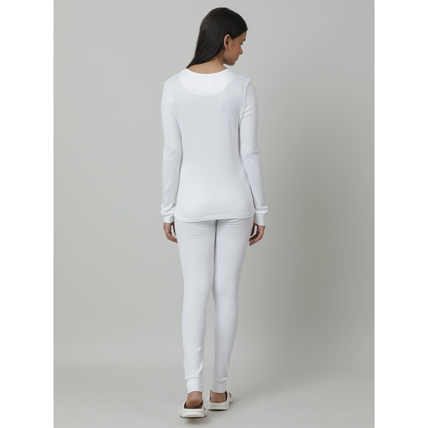 Kids Cotton Thermal Set - Full Sleeve - White (Pack of 1)