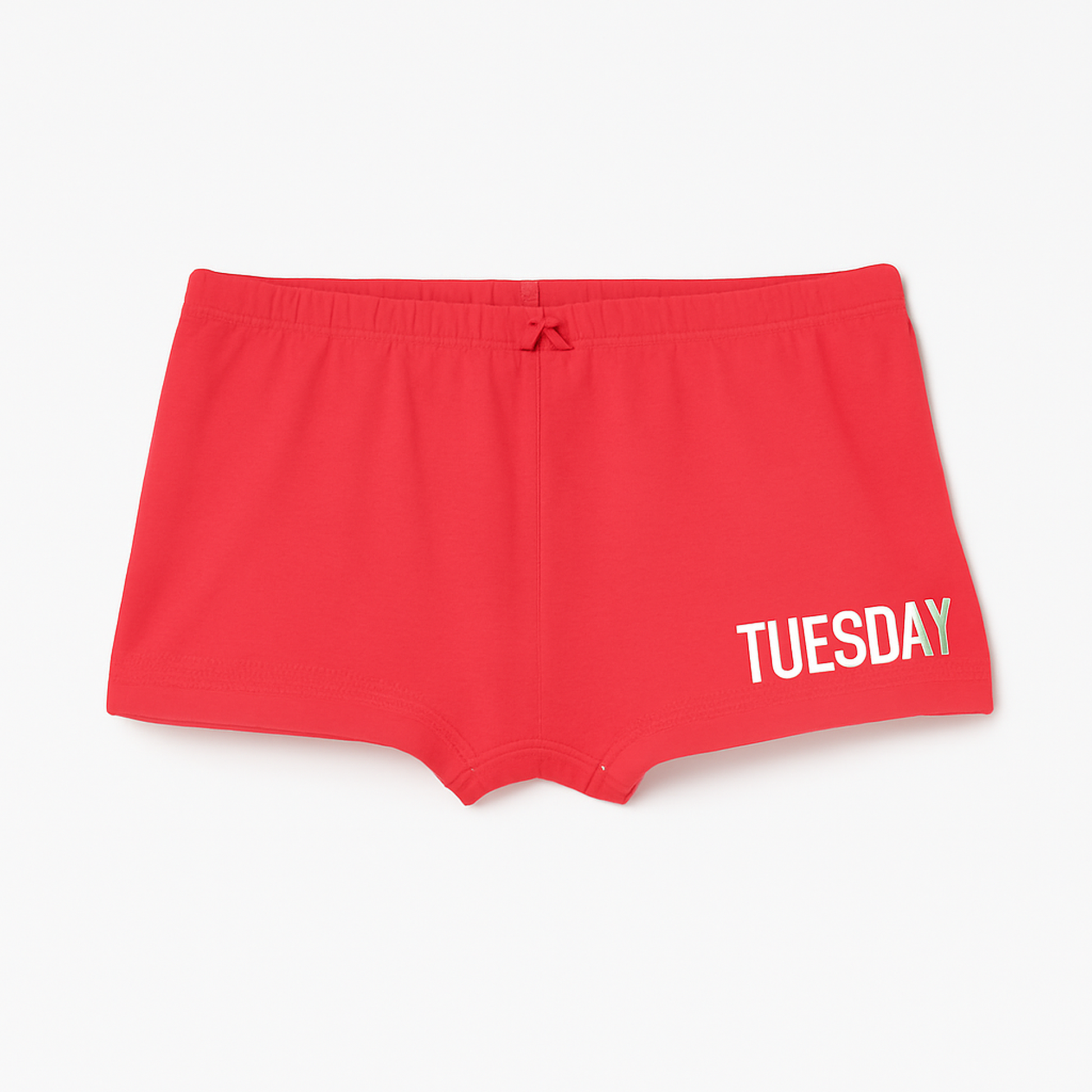 Girls' Cotton Boy Shorts - Weekdays Printed Pack of 7