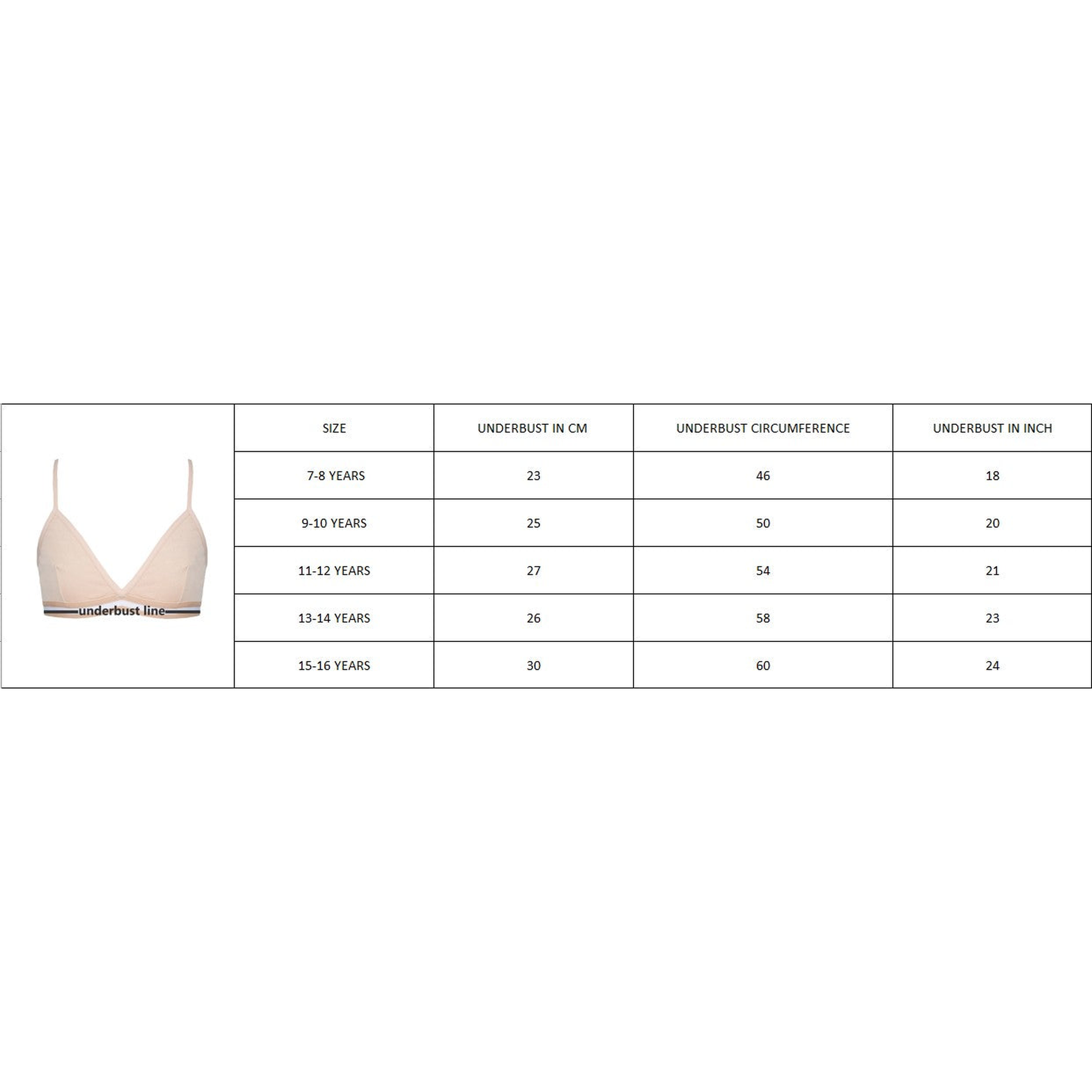 Girls Bra _White