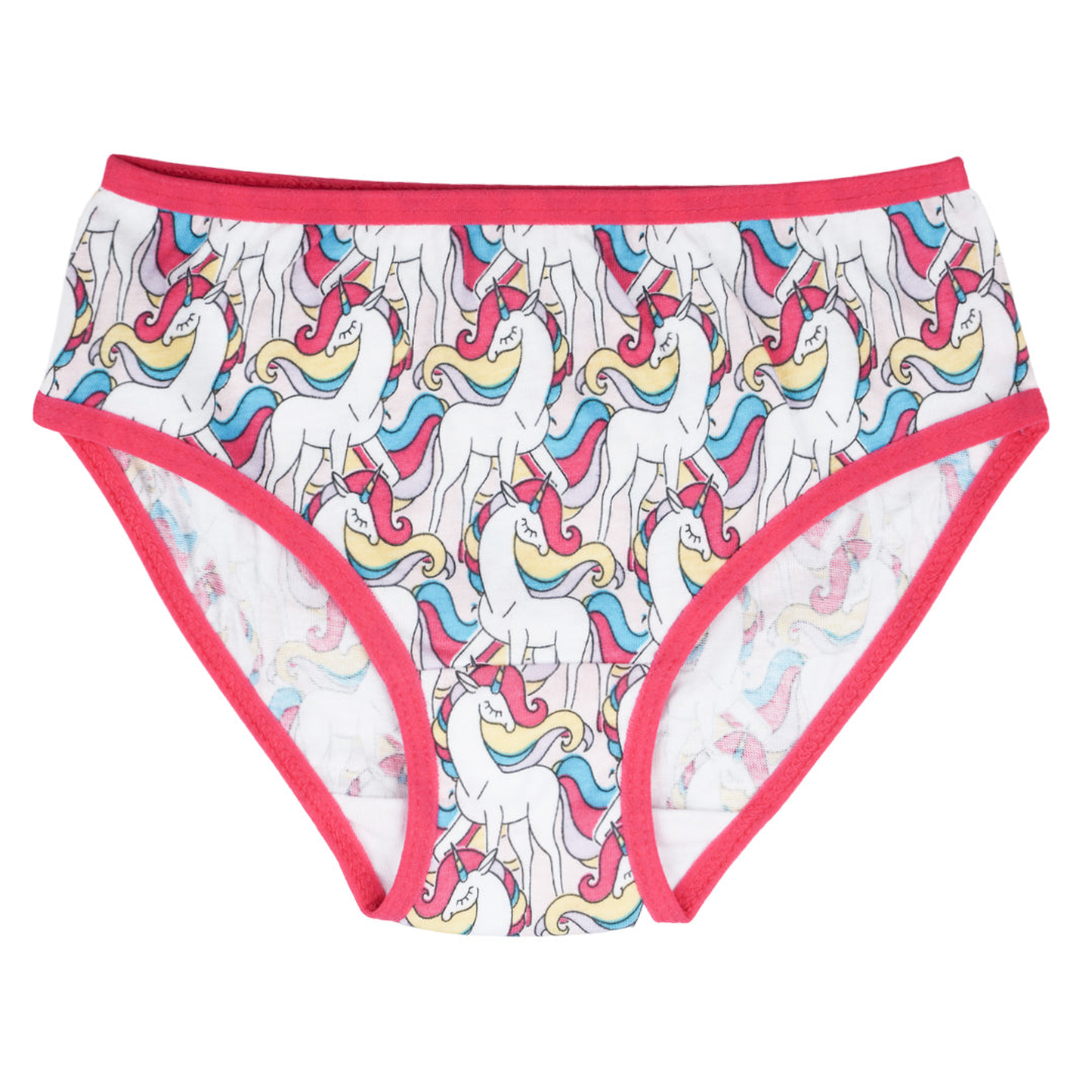 Girls' Cotton Brief - Rainbow All Over Print Pack Of 7