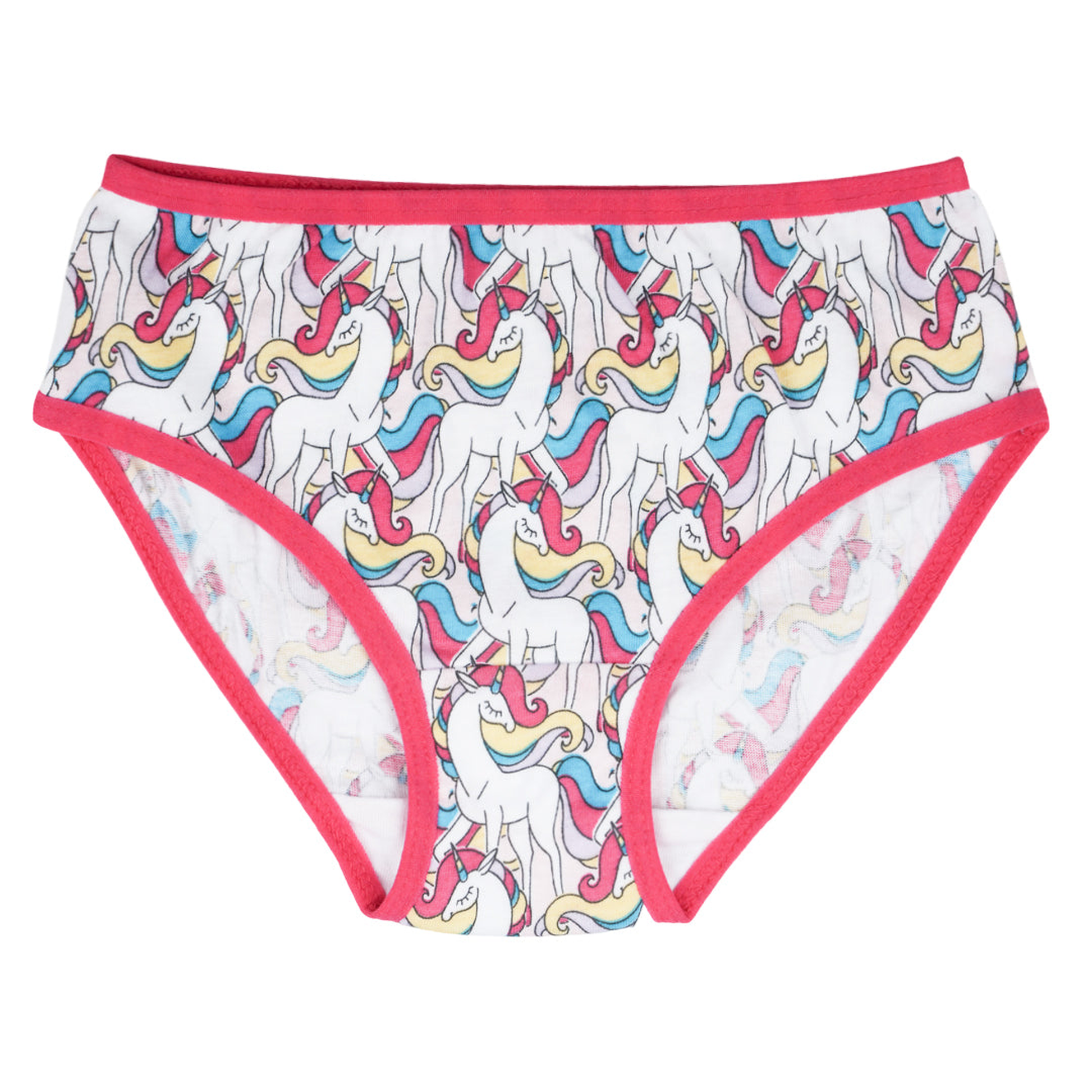 Girls' Cotton Brief - Rainbow All Over Print Pack Of 7