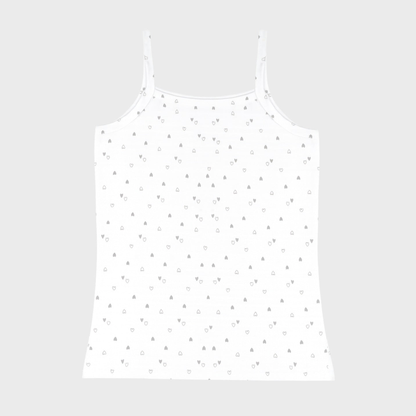 Girls' Cami Vests -Heart Print & Solid color Pack Of 2