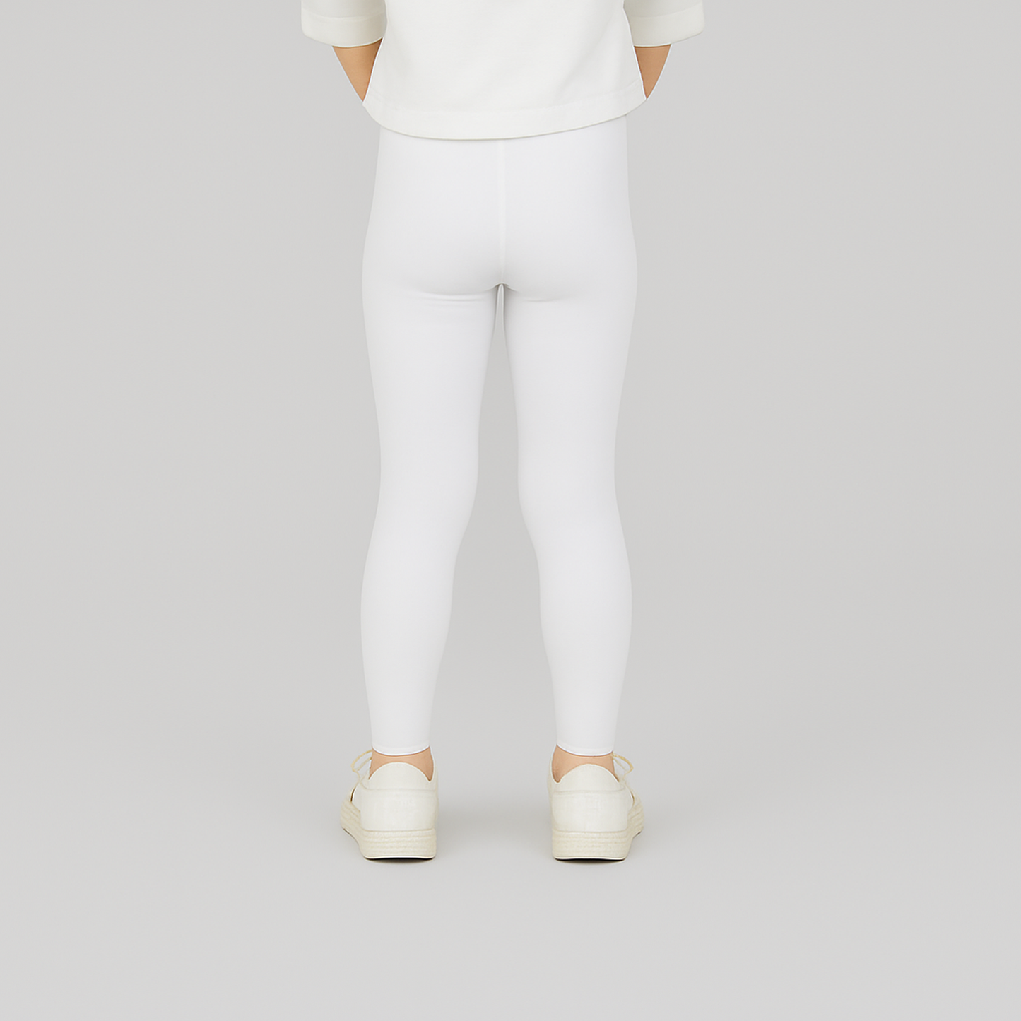 CharmnCherish Girls' Legings Pack Of 1_White - front view