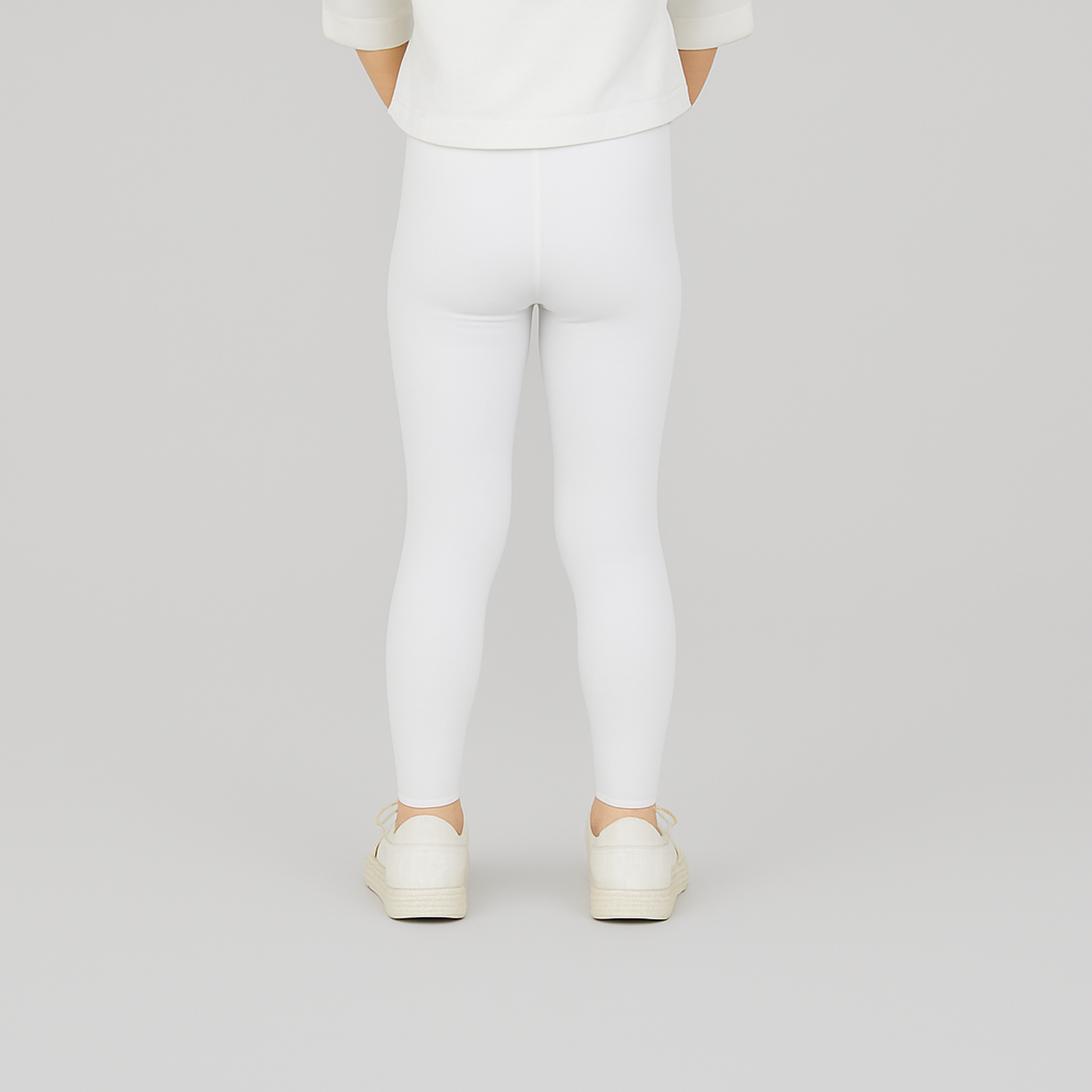 CharmnCherish Girls' Legings Pack Of 1_White - front view