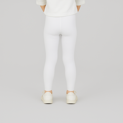 CharmnCherish Girls' Legings Pack Of 1_White - front view