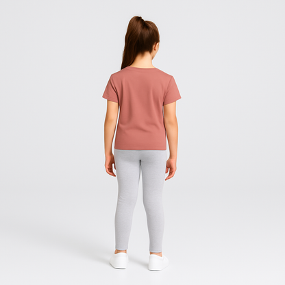 CharmnCherish Girls' Leggings Pack Of 1_Grey Melange - front view