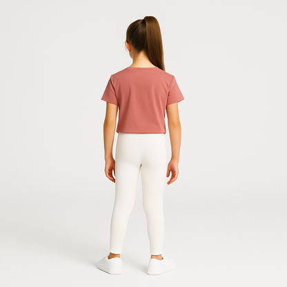 CharmnCherish Girls' Leggings Pack Of 1_Off White - front view