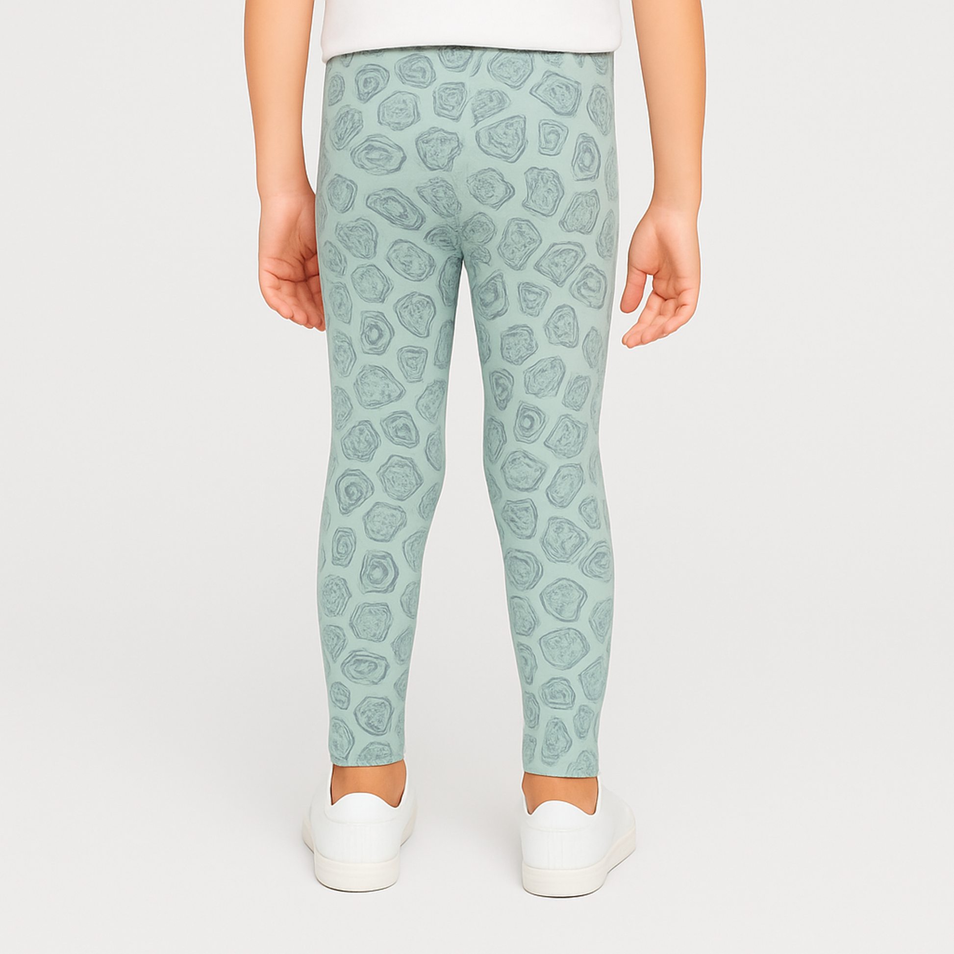 CharmnCherish Girls' 3/4th Leggings Pack Of 1_Green - front view