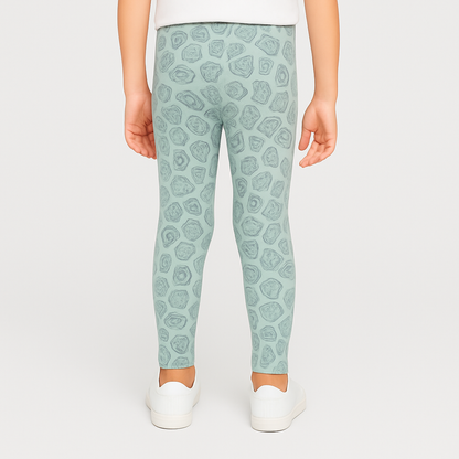 CharmnCherish Girls' 3/4th Leggings Pack Of 1_Green - front view