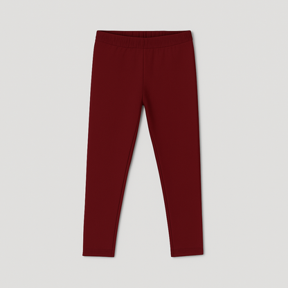 CharmnCherish Girls' 3/4 Leggings Solid Brown Color Pack Of 1 - front view