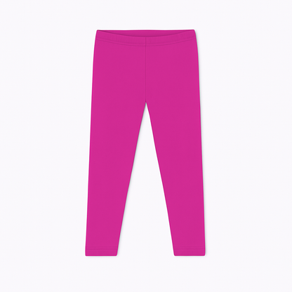 CharmnCherish Girls' 3/4 Leggings Solid Dark Pink Color Pack Of 1 - front view