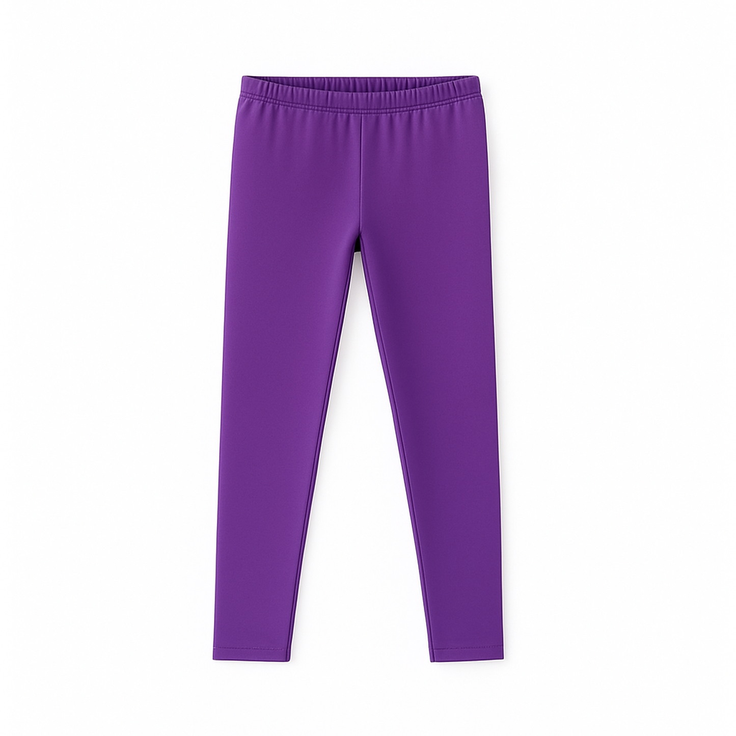 CharmnCherish Girls' 3/4 Leggings Solid Purple Color Pack Of 1 - front view
