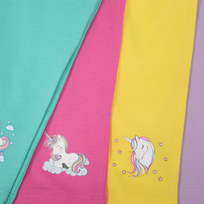 Shorties - Unicorn Placement Print Pack of 4