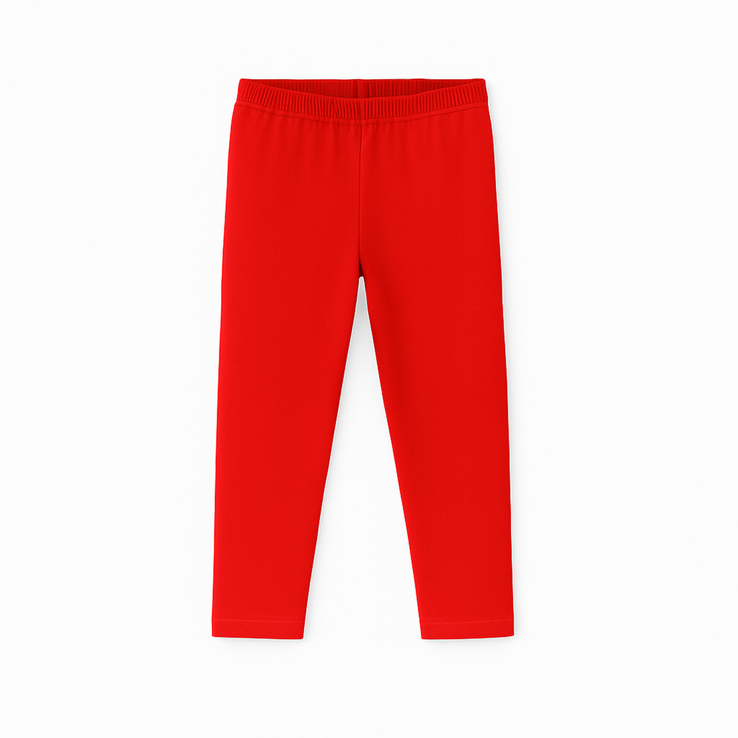 CharmnCherish Girls' 3/4 Leggings Solid Red Color Pack Of 1 - front view