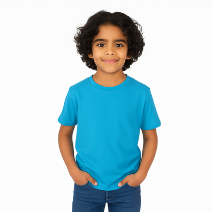 Boys' Cotton T-Shirt - Short Sleeve Solid - Multicolour (Pack of 1)