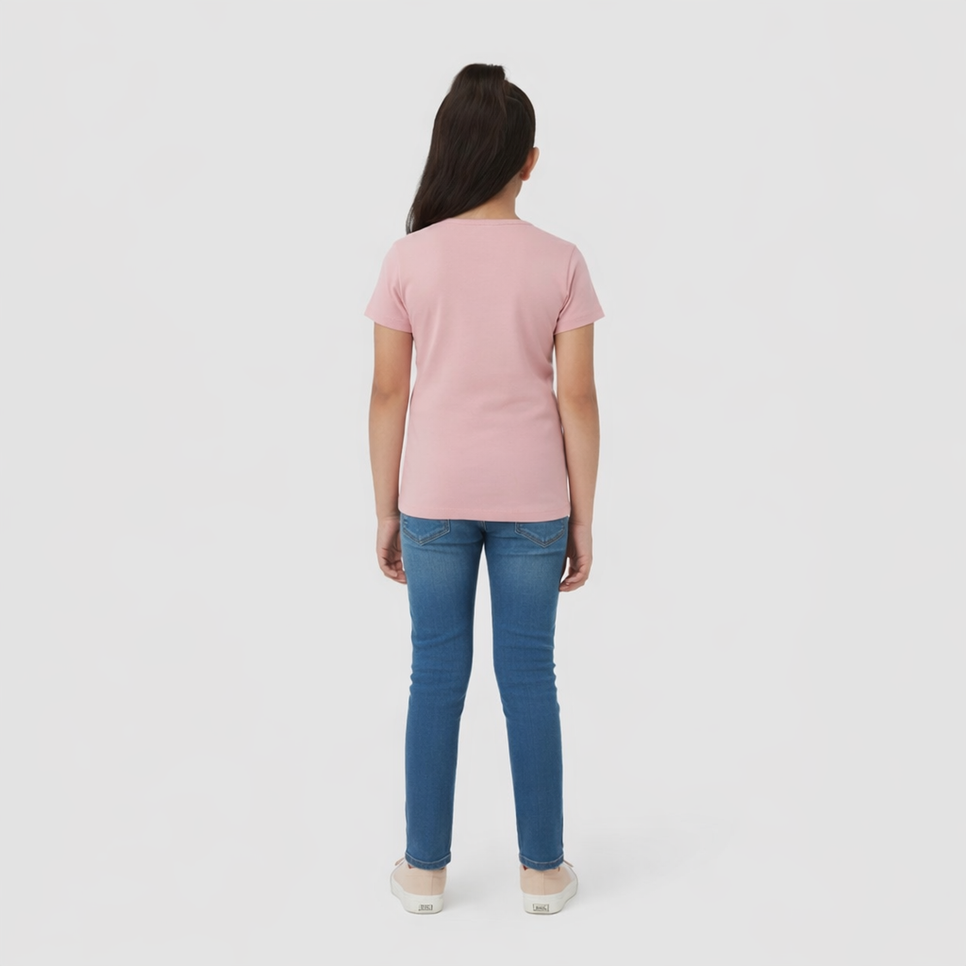 CharmnCherish Girls' Cotton Short Sleeve T-Shirt - Rose Dust (Pack of 1) - front view