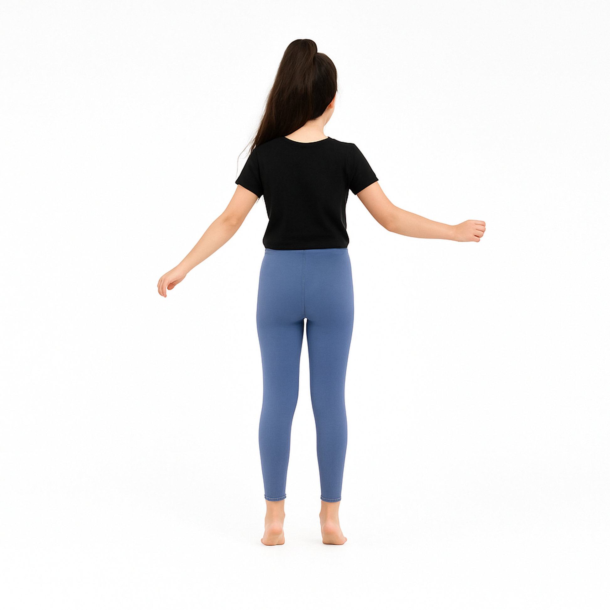 CharmnCherish Girls' Leggings Pack of 1_Ink Blue - front view