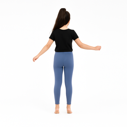 CharmnCherish Girls' Leggings Pack of 1_Ink Blue - front view