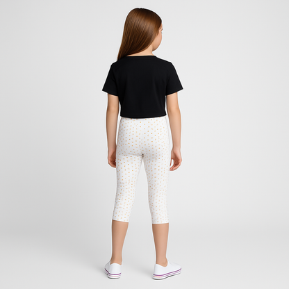 CharmnCherish Girls' 3/4 Leggings Pack of 1_Heart Allover print - front view