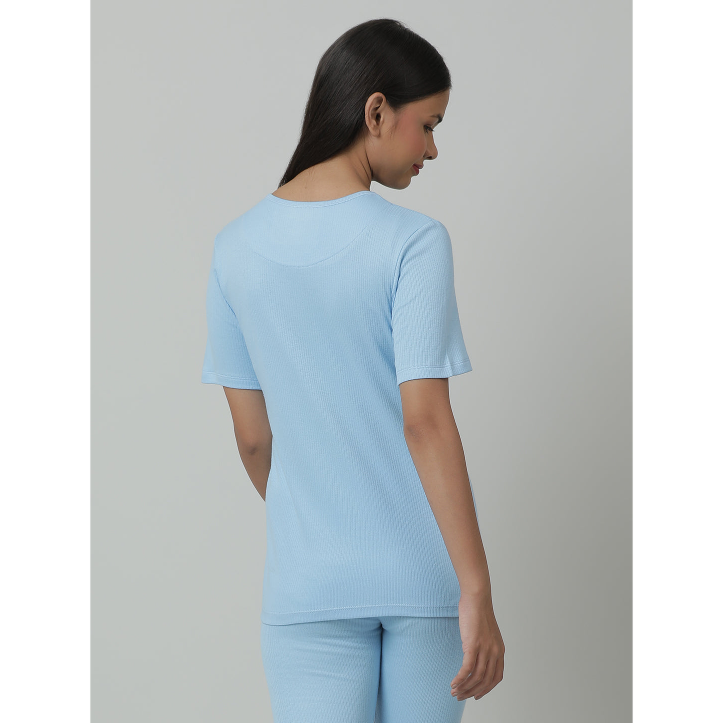 Kids Cotton Thermal Top - Short Sleeve - Blue (Pack of 1)