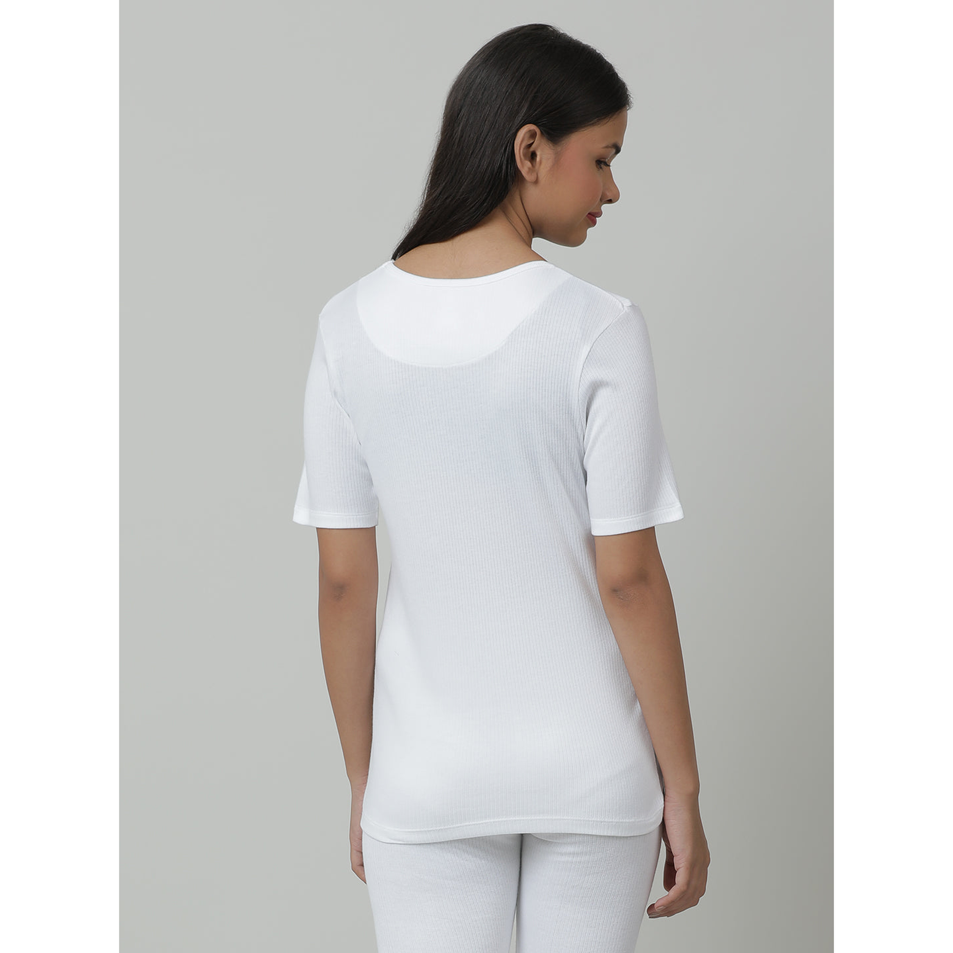 Kids Cotton Thermal Top - Short Sleeve - White (Pack of 1)