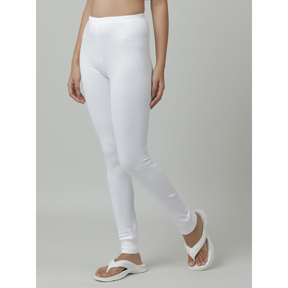Kids Cotton Thermal Pant - Solid - White (Pack of 1)