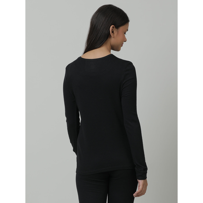 Kids Cotton Thermal Top - Full Sleeve - Black (Pack of 1)