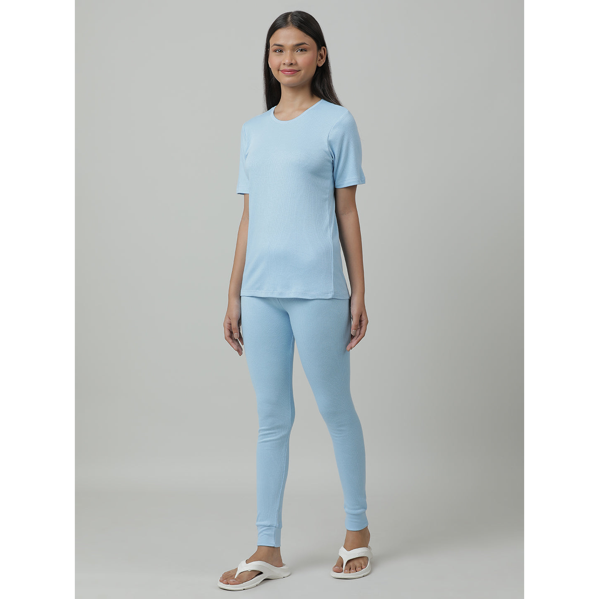 Kids Cotton Thermal Set - Short Sleeve - Blue (Pack of 1)