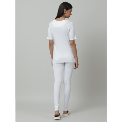 Kids Cotton Thermal Set - Short Sleeve - White (Pack of 1)