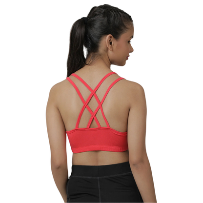 Girls Sports Bra _red
