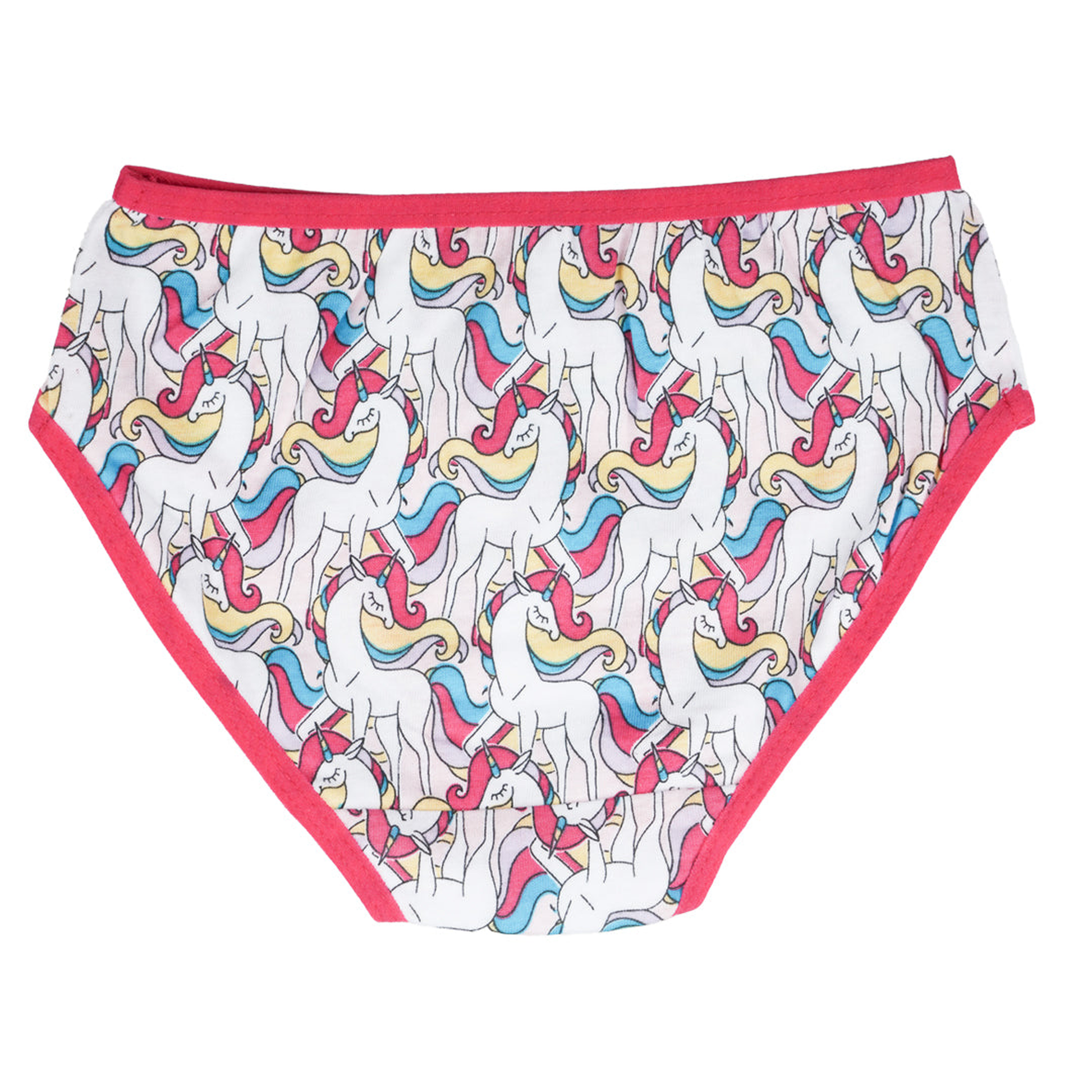 Girls' Cotton Brief - Rainbow All Over Print Pack Of 7