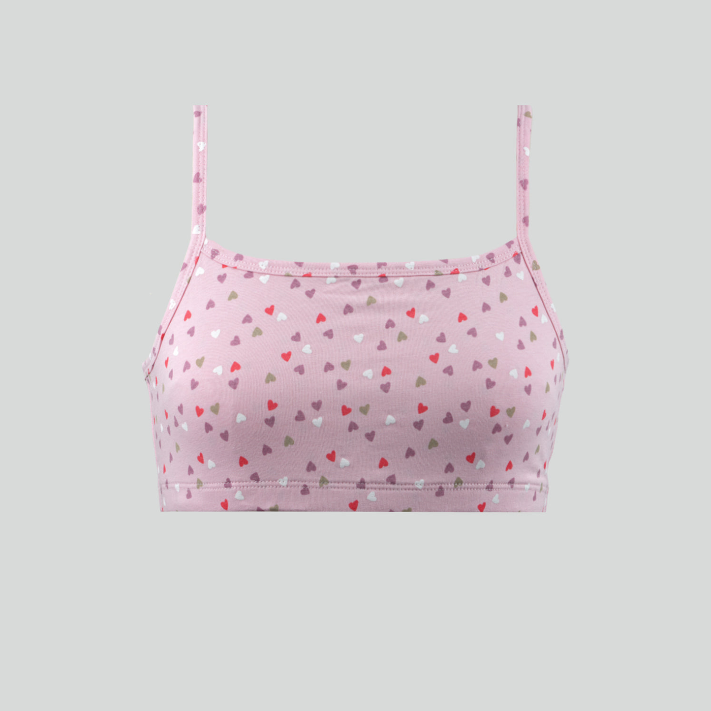 Beginners Bra - Heart All Over Print and Solid Color Combo Pack of 3