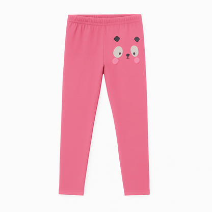 CharmnCherish Girls' Leggings Animal Placement Print Pack Of 1 - close-up detail