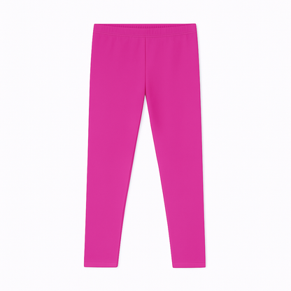 CharmnCherish Girls' Leggings Solid Dark Pink Color Pack Of 1 - close-up detail