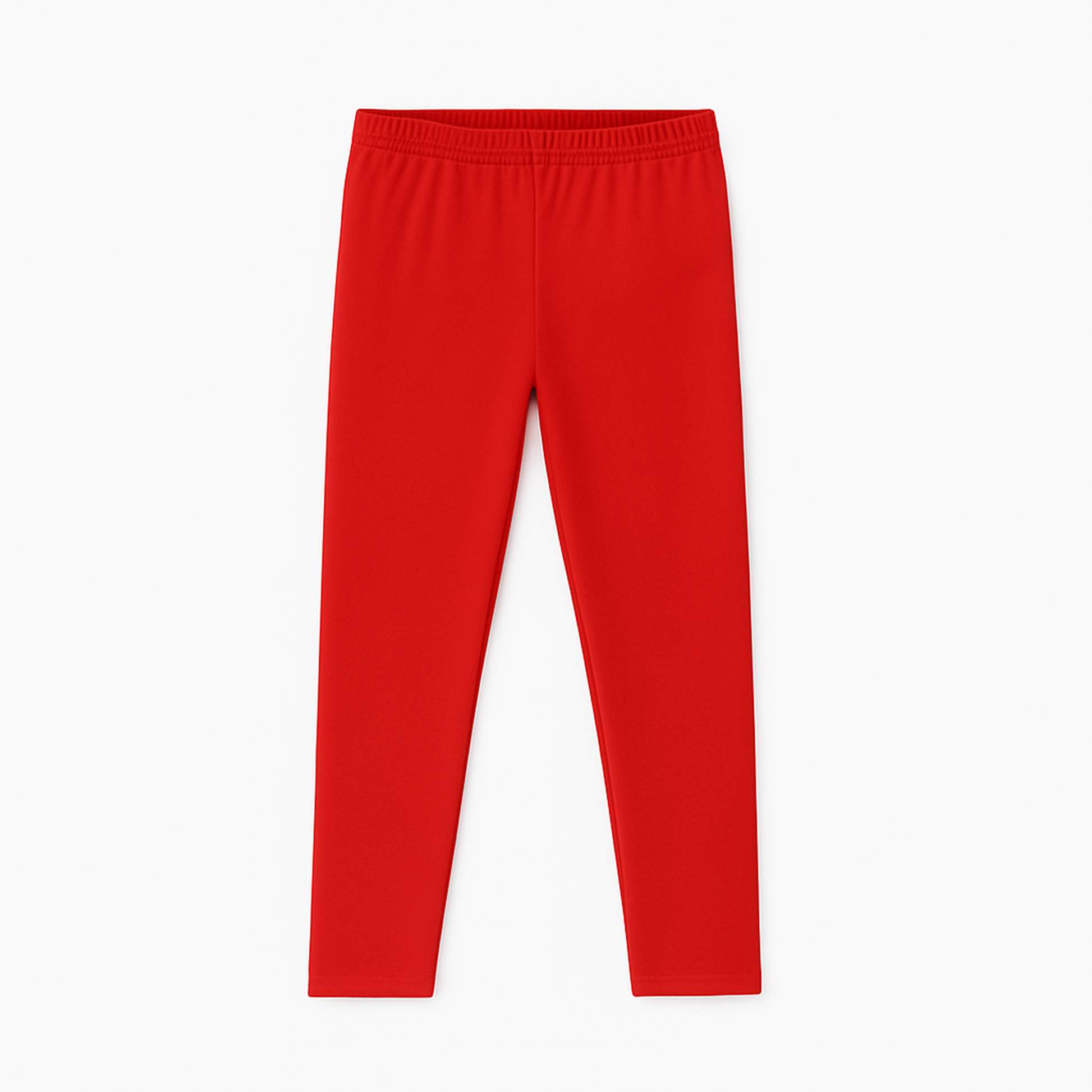 CharmnCherish Girls' Leggings Solid Red Color Pack Of 1 - close-up detail