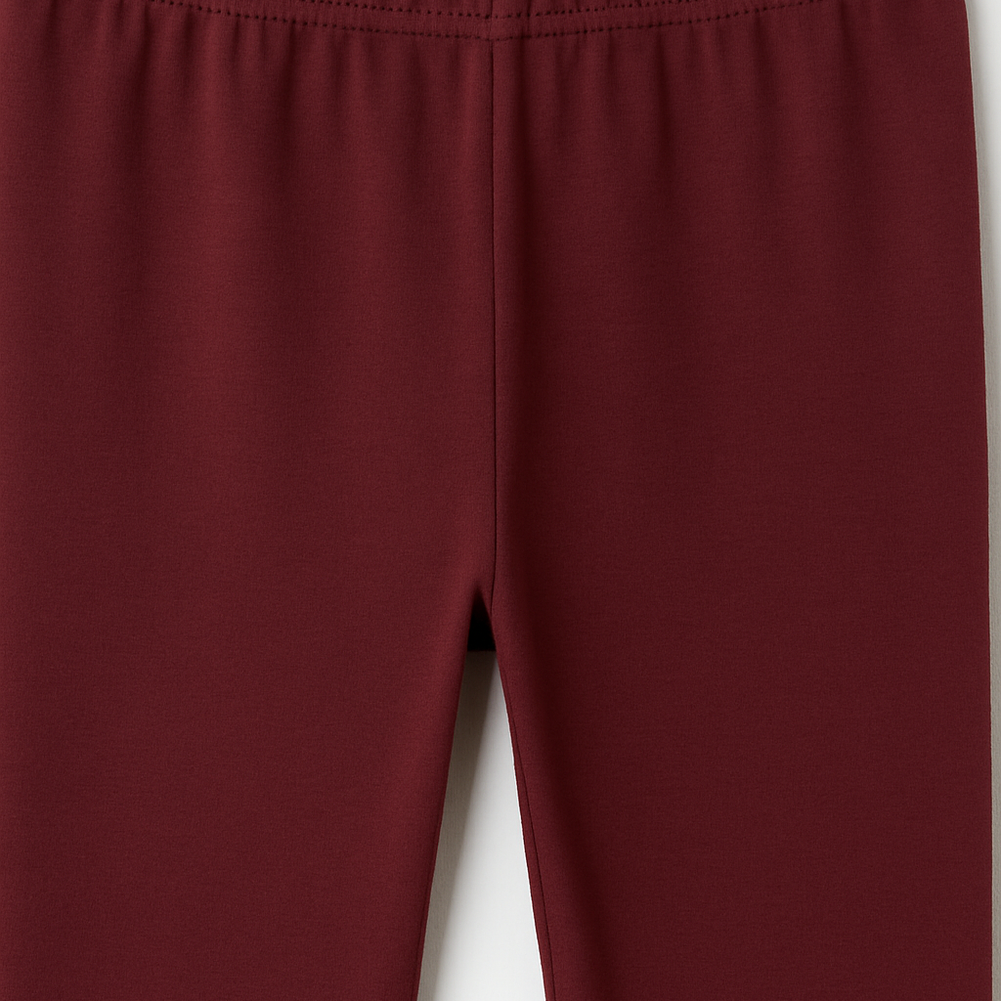 Girls' 3/4 Cotton Leggings Solid Brown Color Pack Of 1