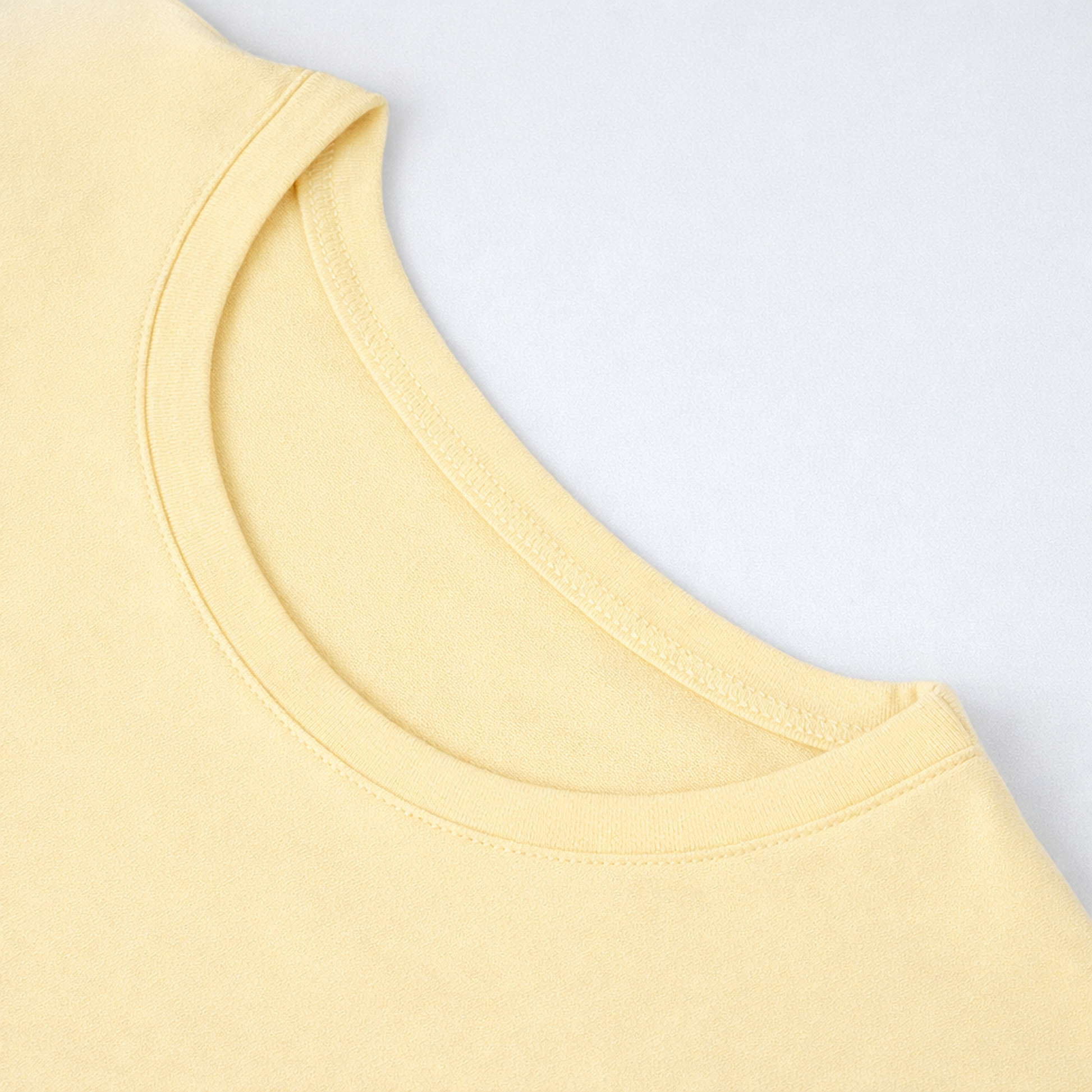 CharmnCherish Girls' Cotton Full Sleeve T-Shirt - Lime Yellow (Pack of 1) - close-up detail
