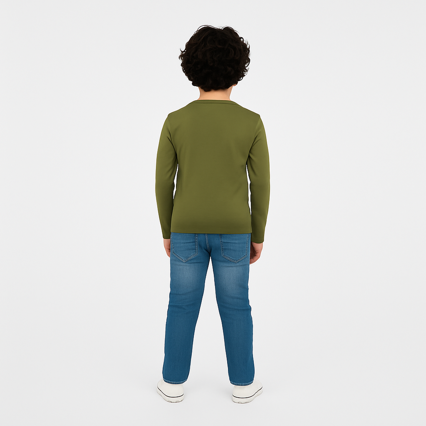 Boys' Cotton T-Shirt - Full Sleeve Solid - Multicolour (Pack of 1)