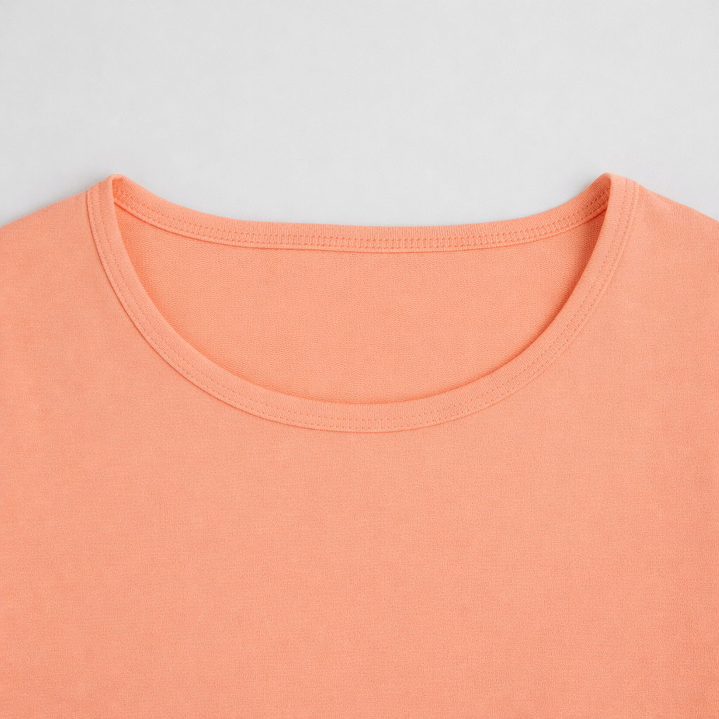 CharmnCherish Girls' Cotton Short Sleeve T-Shirt - Coral (Pack of 1) - close-up detail