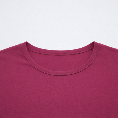 CharmnCherish Girls' Cotton Short Sleeve T-Shirt - Maroon (Pack of 1) - close-up detail