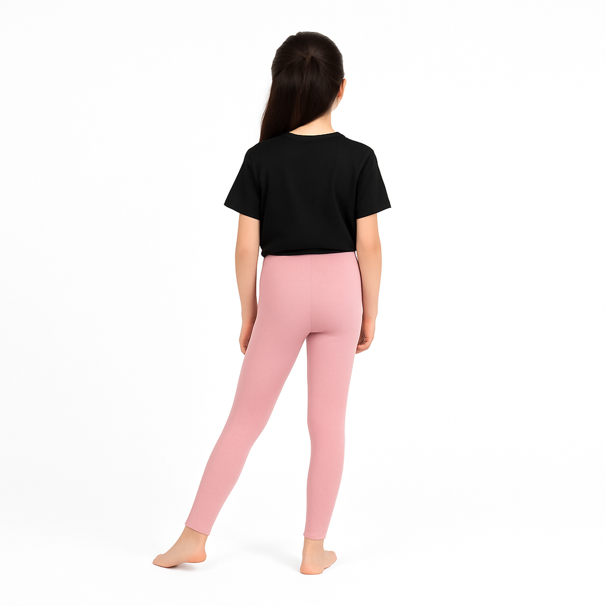CharmnCherish Girls' Leggings Pack of 1_Rosedust - front view