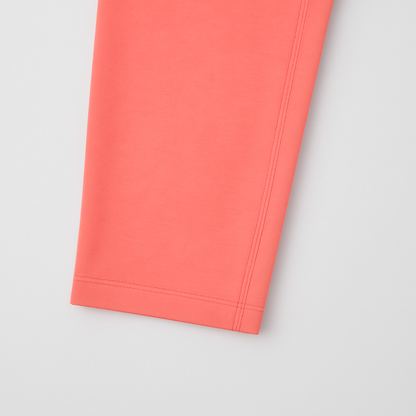 CharmnCherish Girls' 3/4 Leggings Pack of 1_Coral - close-up detail