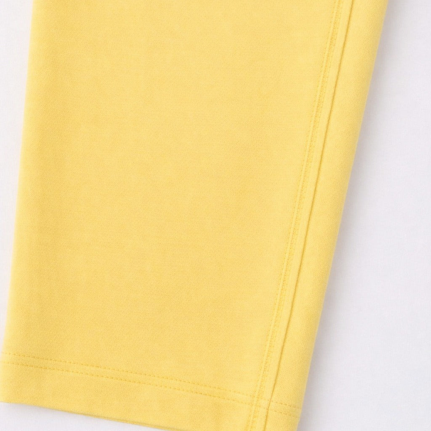 Girls' 3/4 Cotton Leggings - Lime Yellow (Pack of 1)