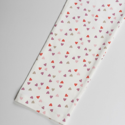 Girls' Cotton Leggings - Heart allover print (Pack of 1)