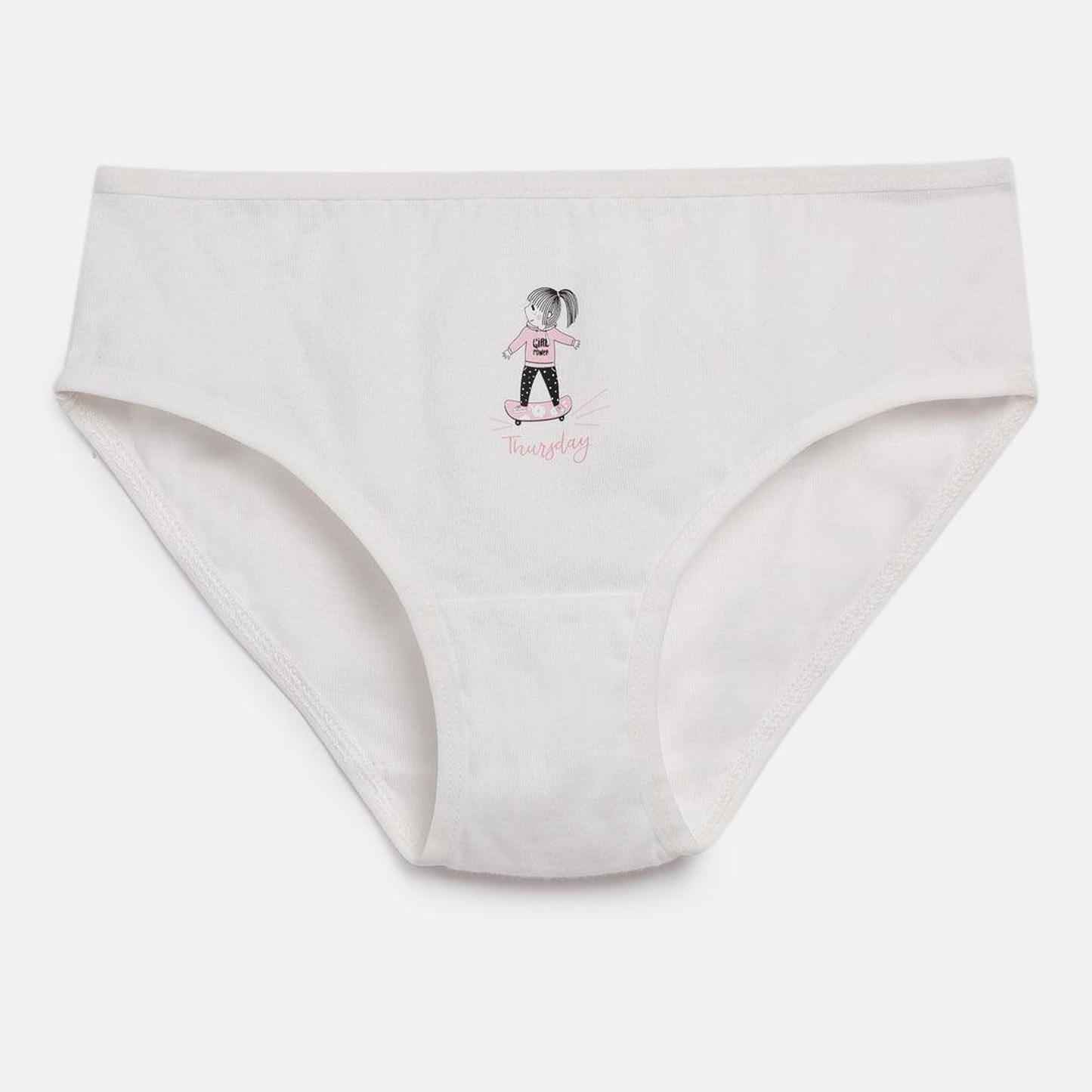 Girls' Cotton Brief - Weekdays Prints (Pack Of 7)