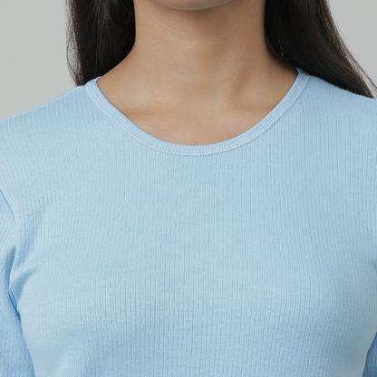 Kids Cotton Thermal Top - Short Sleeve - Blue (Pack of 1)